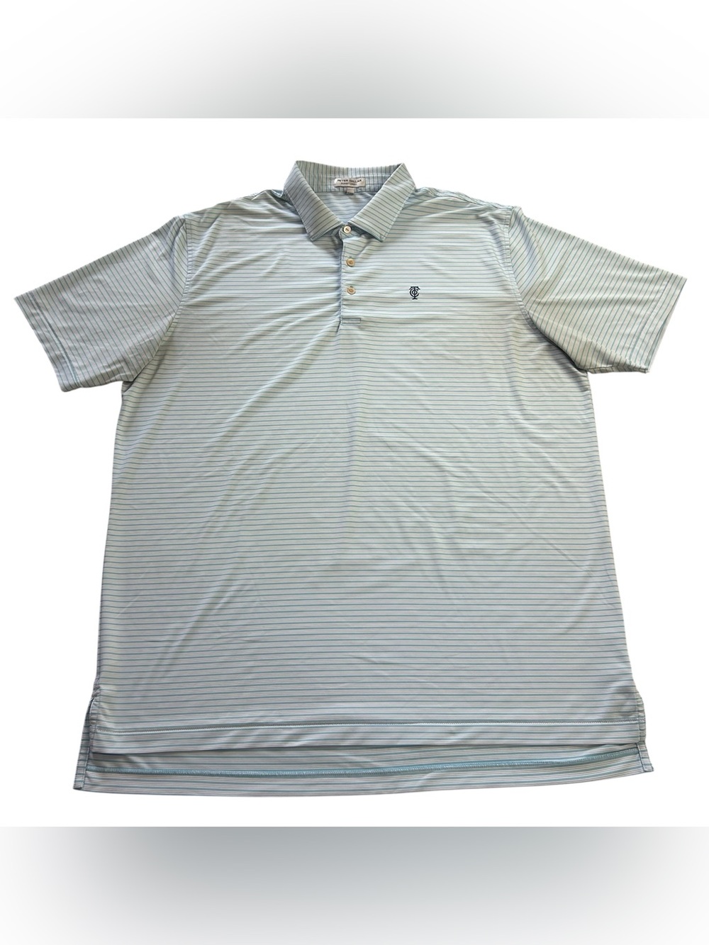 Peter Millar Summer Comfort Men Old Town Club Golf Top 100 Polo Shirt XL Striped